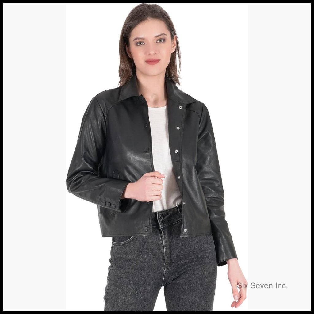 Real Leather Moto Biker Jacket Women's Premium